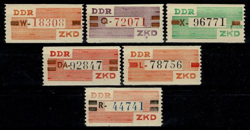 DDR ZKD, MiNr. V - X, postfrisch