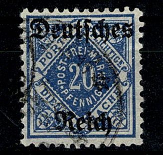 Deutsches Reich Dienstmarken, MiNr. 55 Y, gestempelt, BPP Signatur
