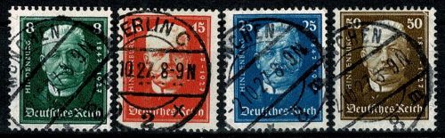 Deutsches Reich, MiNr. 403-406, gestempelt