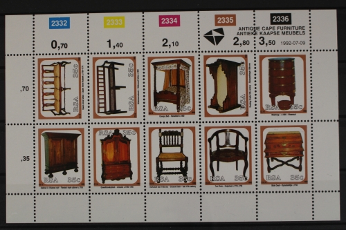 Südafrika, MiNr. 845-854, Kleinbogen, postfrisch