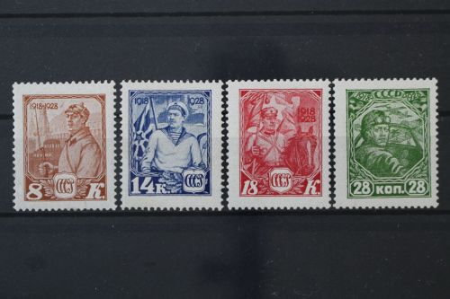 Sowjetunion, MiNr. 354-357, Falz