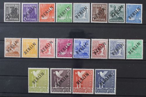 Berlin, MiNr. 1-20, Neugummi