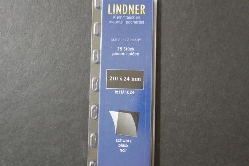 Lindner-Klemmtaschen, 25 Streifen schwarz, 24 mm