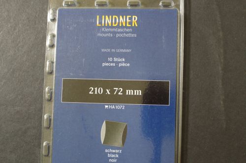 Lindner-Klemmtaschen, 10 Streifen schwarz, 72 mm