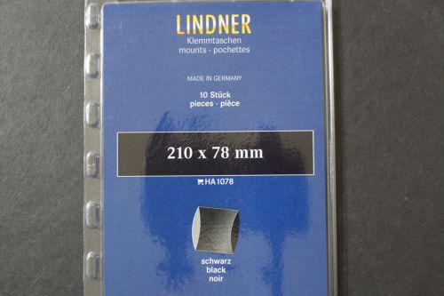 Lindner-Klemmtaschen, 10 Streifen schwarz, 78 mm