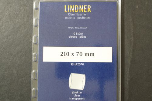 Lindner-Klemmtaschen, 10 Streifen glasklar, 70 mm