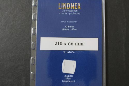 Lindner-Klemmtaschen, 10 Streifen glasklar, 66 mm