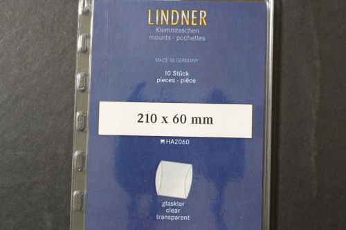 Lindner-Klemmtaschen, 10 Streifen glasklar, 60 mm