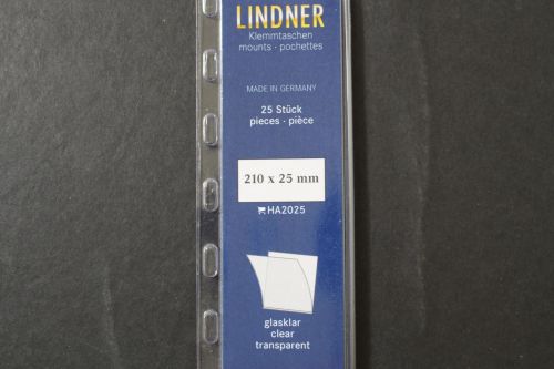 Lindner-Klemmtaschen, 25 Streifen glasklar, 25 mm
