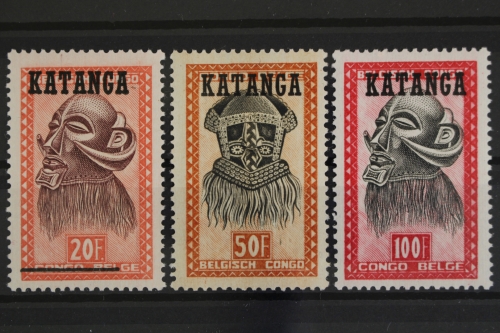 Katanga, MiNr. 20, 21 + 22, postfrisch