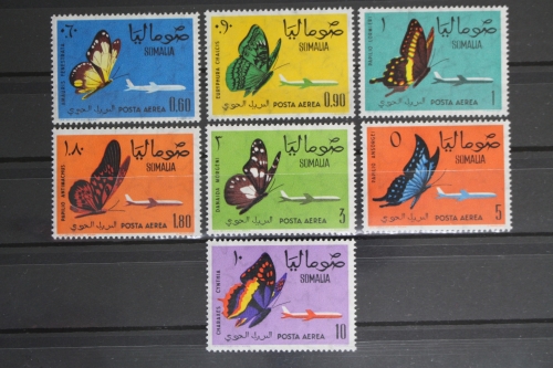 Somalia, Schmetterlinge, MiNr. 24-30, postfrisch