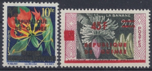 Guinea, Blumen, MiNr. 1-2, postfrisch