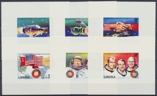 Liberia, Weltraum, MiNr. 967-973 B Blöcke, postfrisch