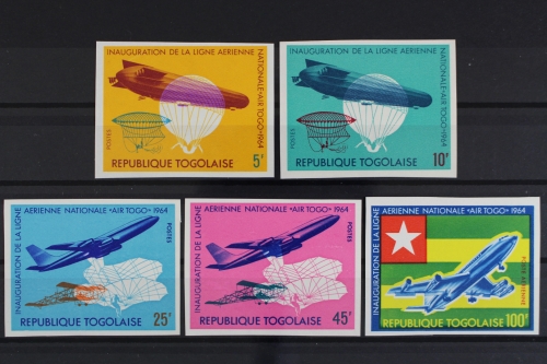 Togo, MiNr. 441-445 B, Flugzeuge, postfrisch