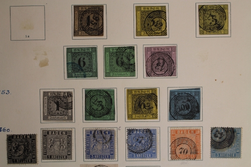 Baden 1851-1868, fast komplette Sammlung incl. Nr. 1, 21 und 22