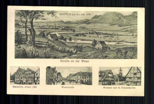 Rintel / Weser, Ratskeller, Weserstraße, Museum u. St. Nikolaikirche