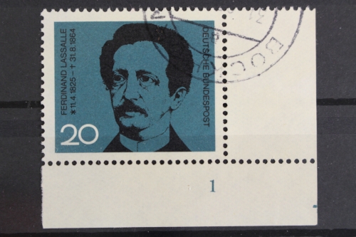 Deutschland (BRD), MiNr. 443, Ecke re. unten, FN 1, gestempelt