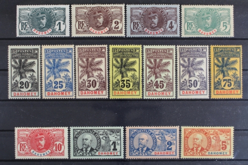 Dahomey, MiNr. 18-32, Falz