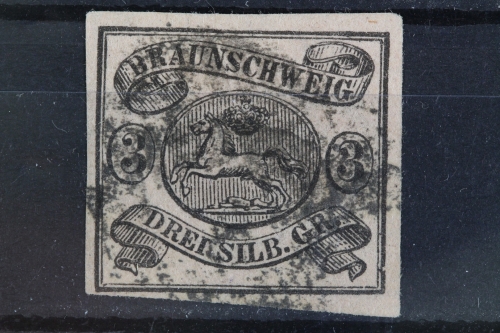 Braunschweig, MiNr. 8, gestempelt