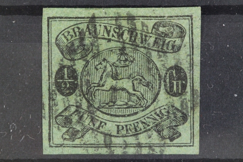 Braunschweig, MiNr. 10, gestempelt
