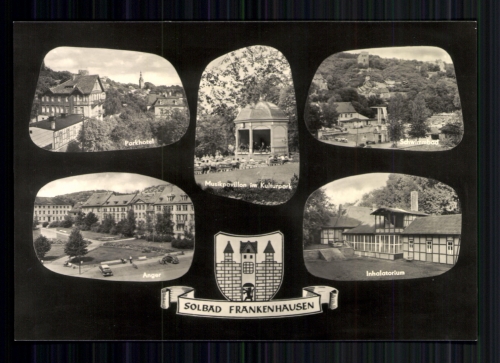 Bad Frankenhausen/Kyffh., Parkhotel, Musikpavillon, Anger, Wappen
