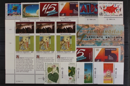 UNO Wien, MiNr. 98-109, Jhg. 1990, mit Randfeldern, postfrisch