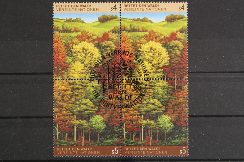 UNO Wien, MiNr. 81-82, Viererblock, ESST