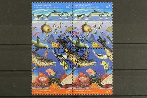 UNO Wien, MiNr. 127-128, Viererblock, ESST