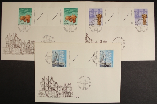 Aland, MiNr. 16-18, Zwischenstegpaare, FDC