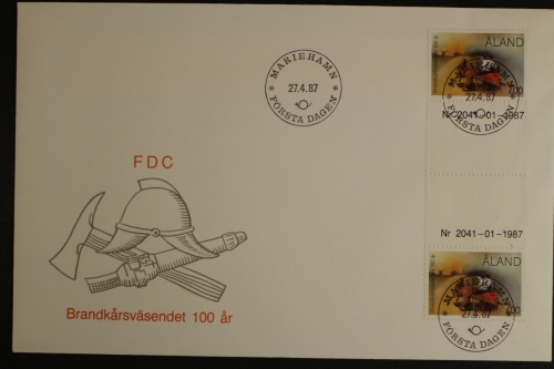 Aland, MiNr. 23, Zwischenstegpaar, FDC