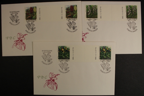 Aland, MiNr. 33-35, Zwischenstegpaare mit Nummer, FDC