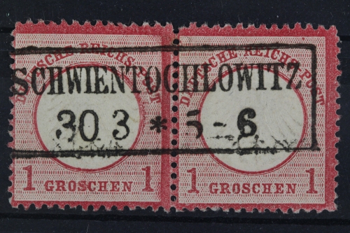 Schwientochlowitz, Schlesien, 2-zeiliger Stempel auf Brustschilde