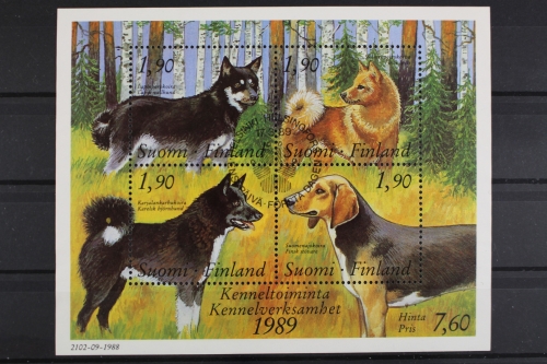 Finnland, MiNr. Block 5, Hunde, gestempelt