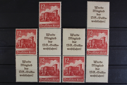 Deutsches Reich, MiNr. S 262 - S 265, Falz