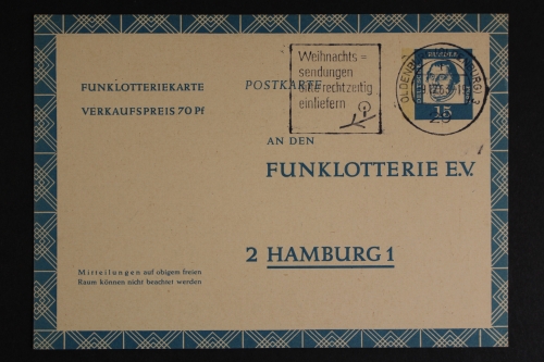 Deutschland (BRD), MiNr. FP 10, Funklotterie, gebraucht