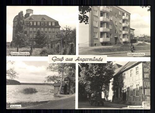 Angermünde, Einstein-Oberschule, Ledigenwohnheim, Wolletzsee