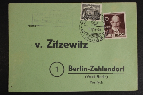 Berlin, MiNr. 93 + Zusatzfrankatur auf Bedarfsbrief