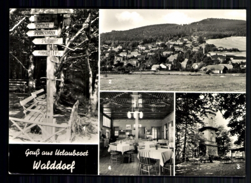 Walddorf, LKR. Görlitz, Teilansicht, Turm auf dem Kottmar, Gaststube