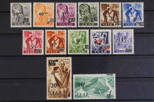 Saarland, MiNr. 226-238 I Urdruck, postfrisch, BPP Fotoattest