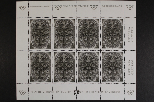 Österreich, MiNr. 2187 Schwarzdruck, Kleinbogen, postfrisch