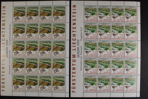 Liechtenstein, MiNr. 1190-1191, Kleinbögen, postfrisch