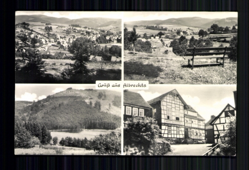 Albrechts, OT von Suhl, 4 Ortsansichten, Konsum-Gaststätte