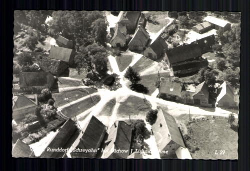 Schreyahn bei Lüchow, Runddorf, Luftaufnahme