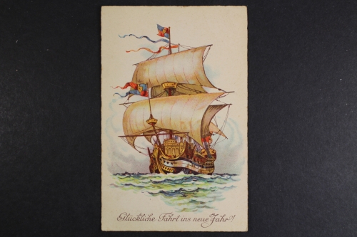Glückliche Fahrt ins neue Jahr, Segelschiff