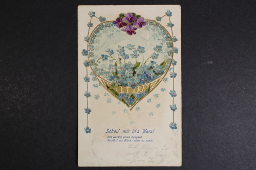 Herzkarte zum aufklappen, Spruch