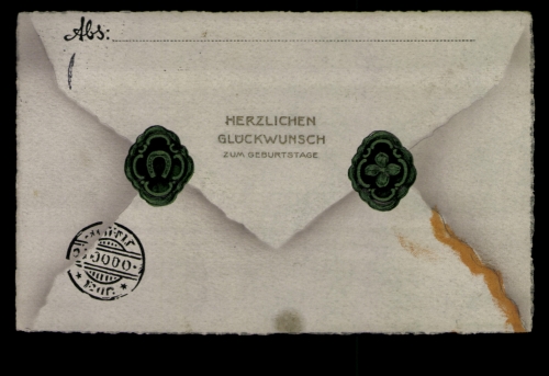 Herzlichen Glückwunsch zum Geburtstag, versiegelter Briefumschlag