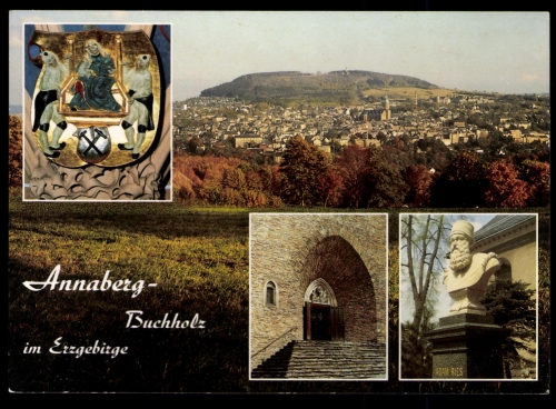 Annaberg-Buchholz/Erzgeb., Wappen u. Portal d. St. Annenkirche, Denkmal