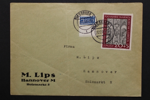 Deutschland, MiNr. 140, Bedarfsbeleg ab Coburg nach Hannover