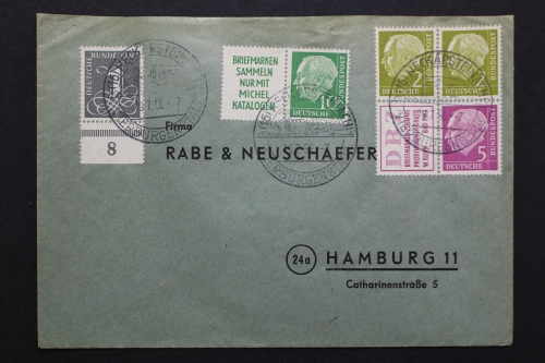 Deutschland, MiNr. W 5 + W 6 auf Bedarfsbeleg