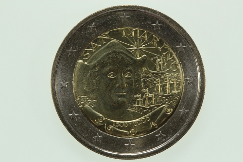 San Marino, 2 Euro Christoph Kolumbus, 2006, Stempelglanz / Bu